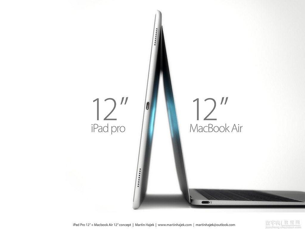 iPad Pro对比12寸MacBook Air 3D概念图赏1