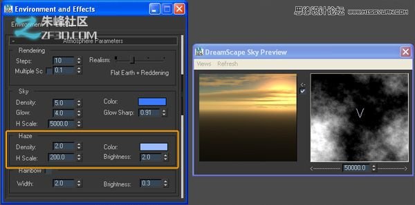 3dmax使用梦景创建一个美丽的日落场景教程8