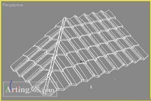 3d max教程：用poly方法制作有瓦的房顶8