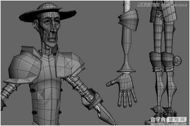 3Ds Max实例教程：绘制唐吉可德人物插画3