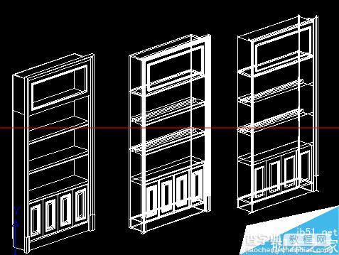 CAD中的怎么给实体剥皮？CAD装饰柜CAD的详细教程7