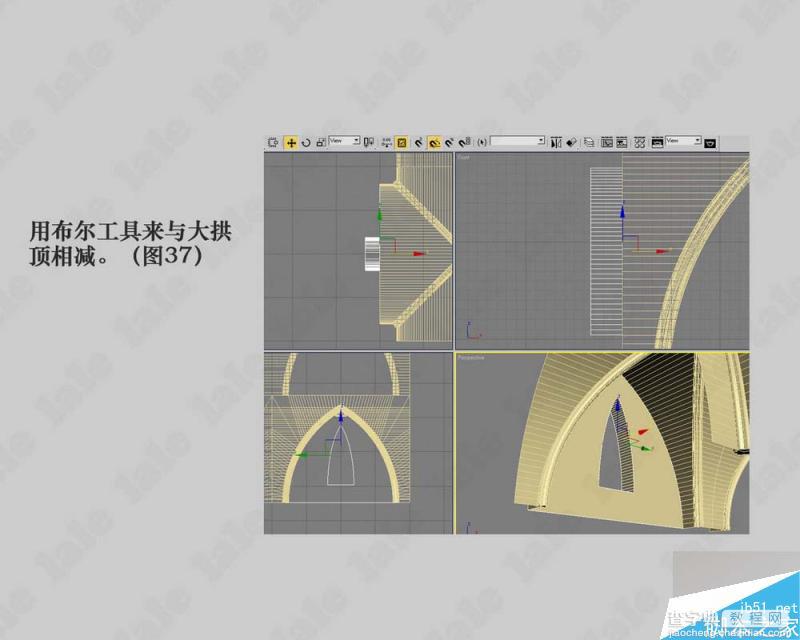 3DMAX制作一个哥特式风格教堂内景建模教程38