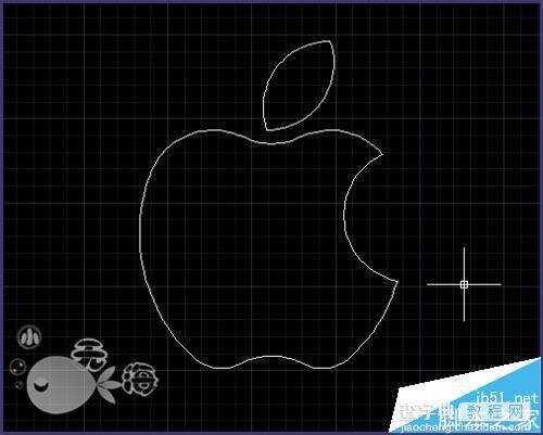 怎么用cad画苹果logo? cad苹果logo的设计过程16