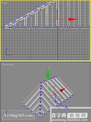 3d max教程：用poly方法制作有瓦的房顶2