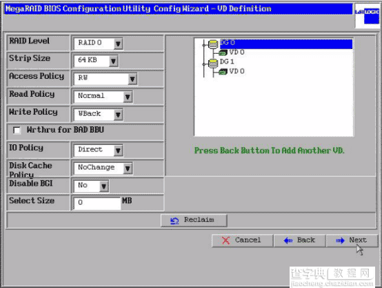 IBM X 3650 ServeRAID MR SAS/SATA Controller WebBIOS CU配置方法8