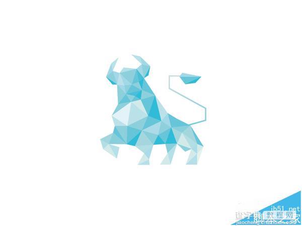 低多边形风格动物标志logo设计2