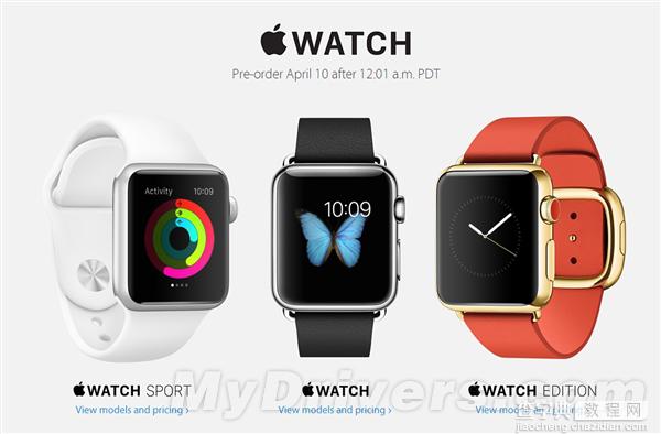 苹果表Apple Watch 4月10日凌晨00:01开始接受预定 各地具体时间汇总1