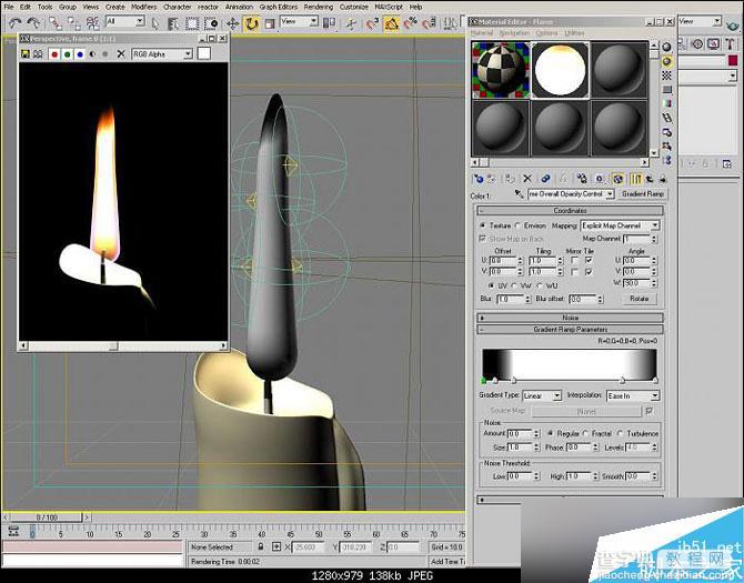 3DSMAX制作超逼真的蜡烛火光教程15