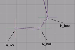 Maya 给腿部骨骼设置控制系统教程3