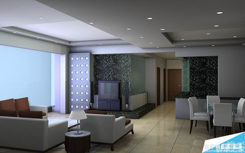 3DSMAX默认渲染器渲染出高品质客厅效果图11