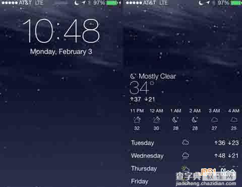 怎么让iphone在锁屏界面加入系统自带天气信息？1