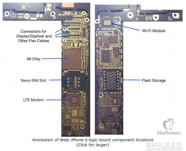 4.7英寸版iPhone6主板曝光螺丝孔与外壳相符3