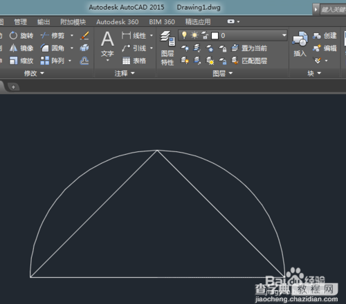 CAD通过三角形的三个顶点来绘制圆弧技巧8