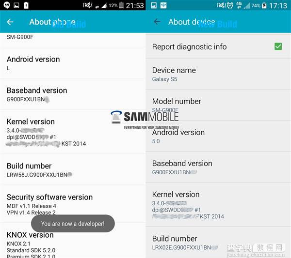 Galaxy S5跑Android 5.0 安卓新旧版本截图对比12