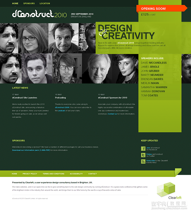 让绿色成为网页设计中亮点的教程9