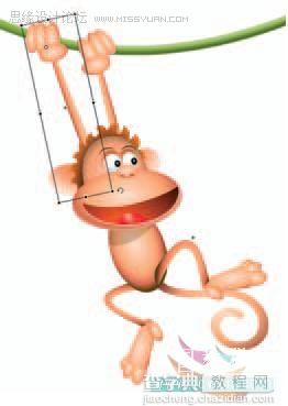 Flash cs3鼠绘教程：绘制一只可爱猴子的动画技巧介绍11