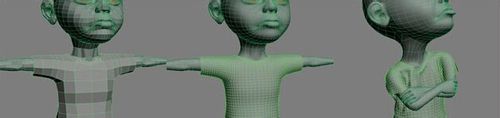 3dsMax怎么绘制人物模型?3dsMax制作傲慢的小孩模型的教程2