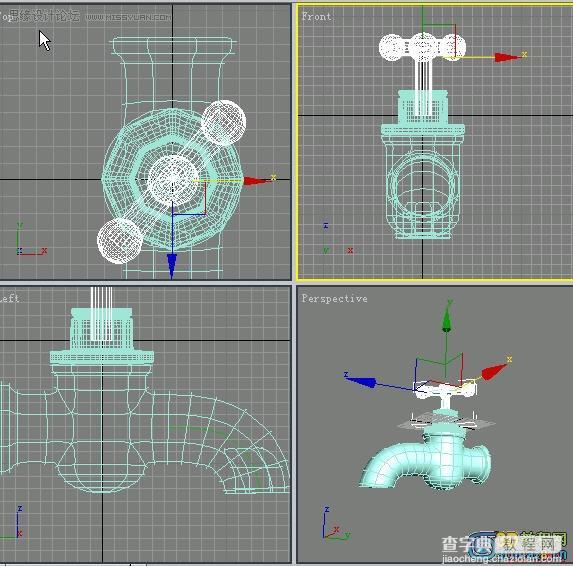 3D MAX制作水笼头建模教程24