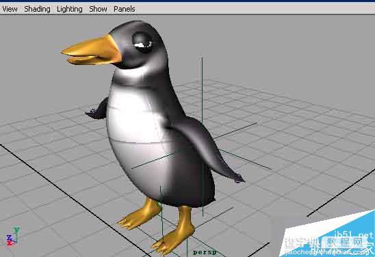 MAYA nurbs无缝建模打造一只可爱的企鹅19