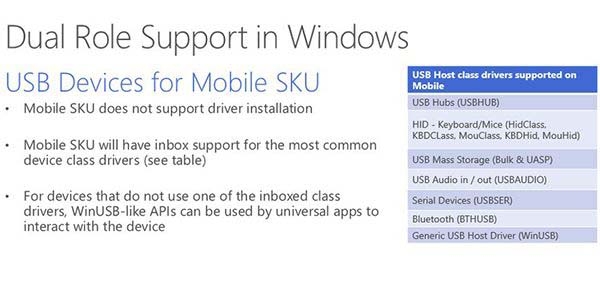 Windows10手机将原生支持USB-C2