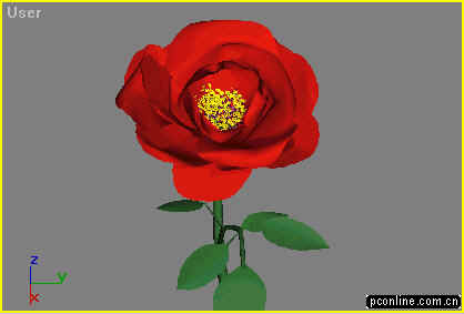 3DS Max制作一朵永远盛开的火红玫瑰花12