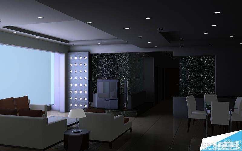 3DSMAX默认渲染器渲染出高品质客厅效果图5