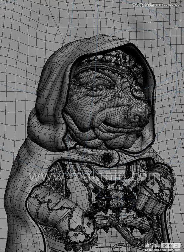 3DMAX结合Photoshop制作身穿盔甲的外星人4