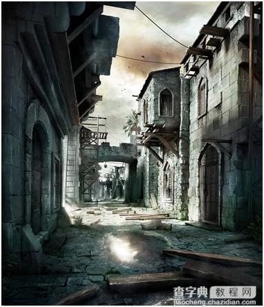 3DSMax渲染教程：渲染战后古城场景图1