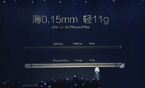 秒杀iPhone6 Plus，小米Note震撼发布2
