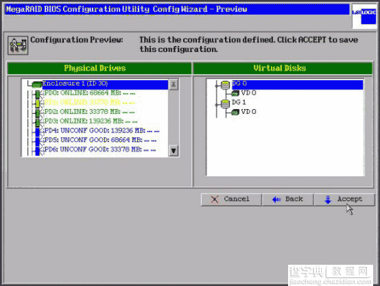 IBM X 3650 ServeRAID MR SAS/SATA Controller WebBIOS CU配置方法9