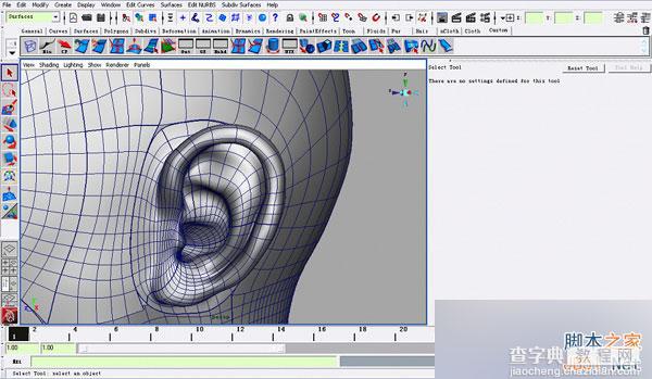 maya nurbs制作高精度生物模型——人物头部模型详解20