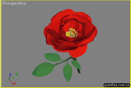 3DS Max制作一朵永远盛开的火红玫瑰花1