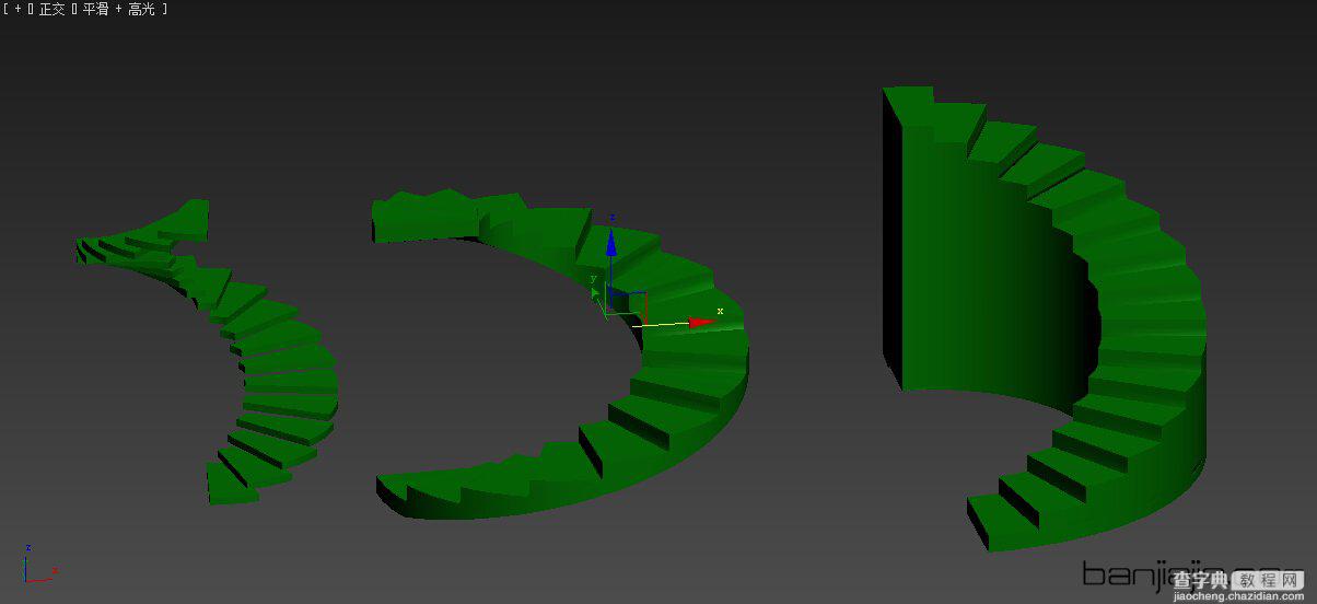 3DMAX制作螺旋楼梯模型教程1