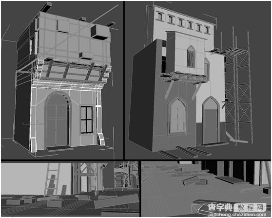 3DSMax渲染教程：渲染战后古城场景图4