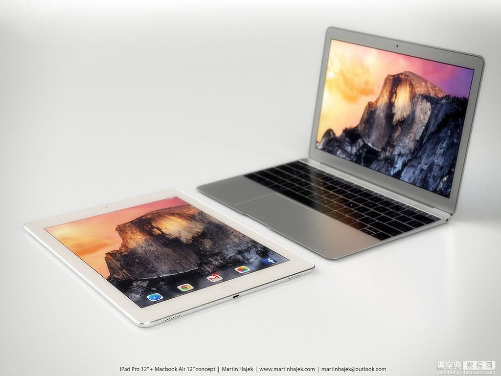 iPad Pro对比12寸MacBook Air 3D概念图赏6
