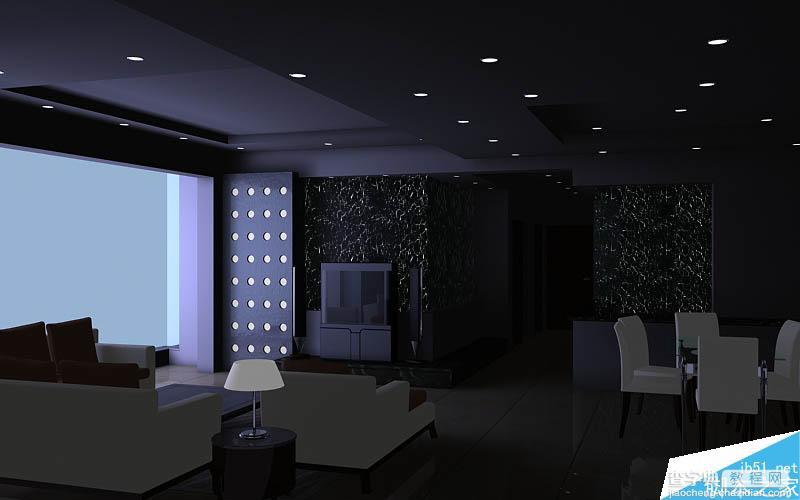 3DSMAX默认渲染器渲染出高品质客厅效果图3