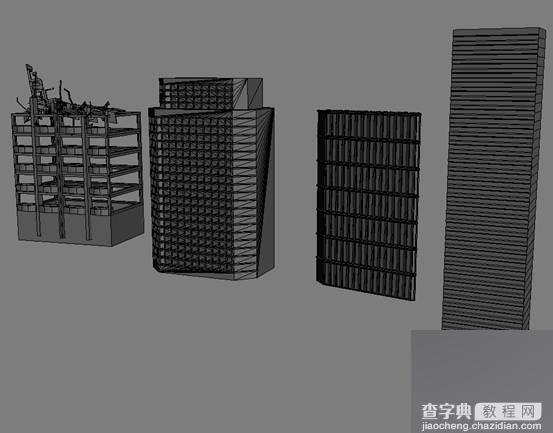 3DMAX打造荒凉败落的城市建模教程4