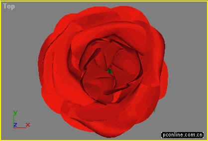 3DS Max制作一朵永远盛开的火红玫瑰花10