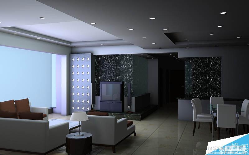 3DSMAX默认渲染器渲染出高品质客厅效果图7