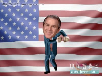 Flash cs3教程：关于位图动画的表现 教你怎样让布什总统来回舞蹈1