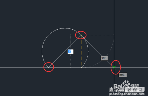 CAD通过三角形的三个顶点来绘制圆弧技巧7