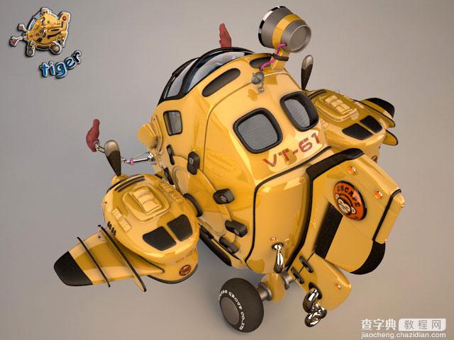 3DSMAX打造逼真的卡通小黄蜂飞行器5
