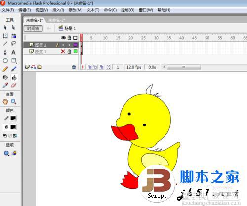 利用flash基本工具绘制出图片中的图画12