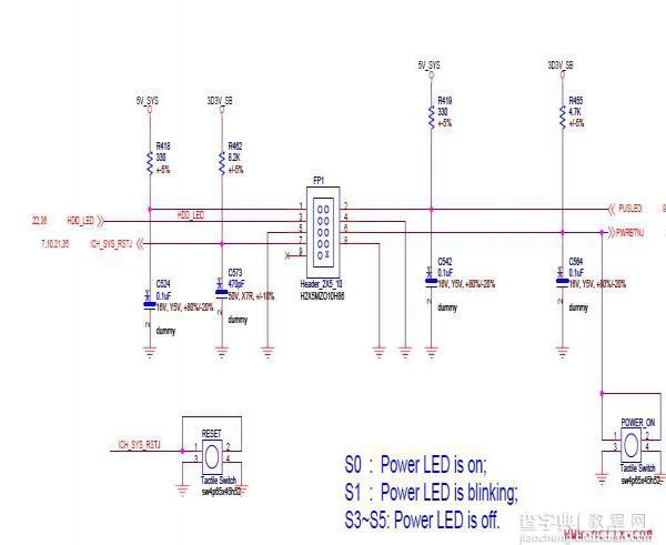 P35A01主板开机电路部分电路图1