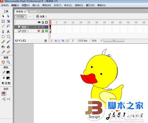 利用flash基本工具绘制出图片中的图画13