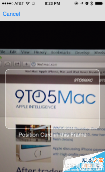 iOS8测试版新功能 Safari应用可拍照扫描信用卡2