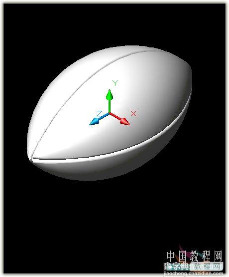 AutoCAD教程：绘制逼真的橄榄球两种方法介绍7