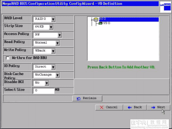 IBM X 3650 ServeRAID MR SAS/SATA Controller WebBIOS CU配置方法4