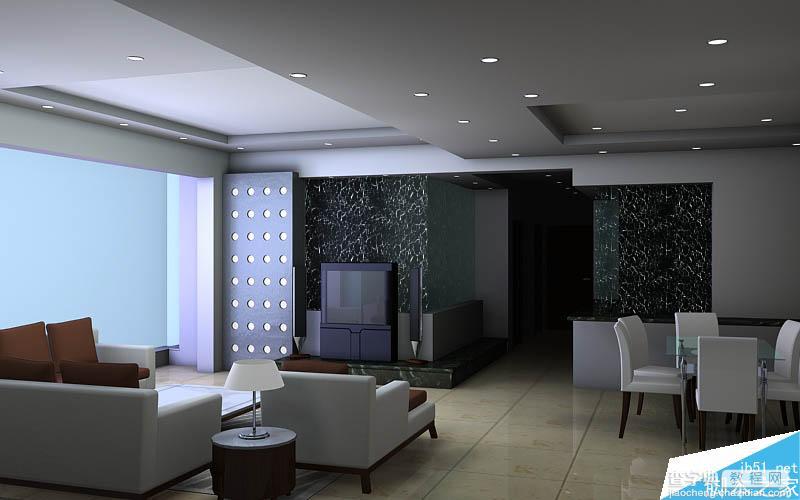 3DSMAX默认渲染器渲染出高品质客厅效果图9