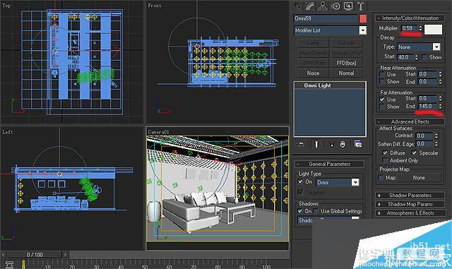 3DSMAX各个环境下室内布光的方法和技巧7
